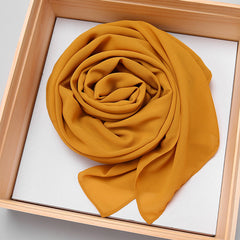 Solid Chiffon Hijab Scarf Women's Long Shawl Lightweight Hair Wrap