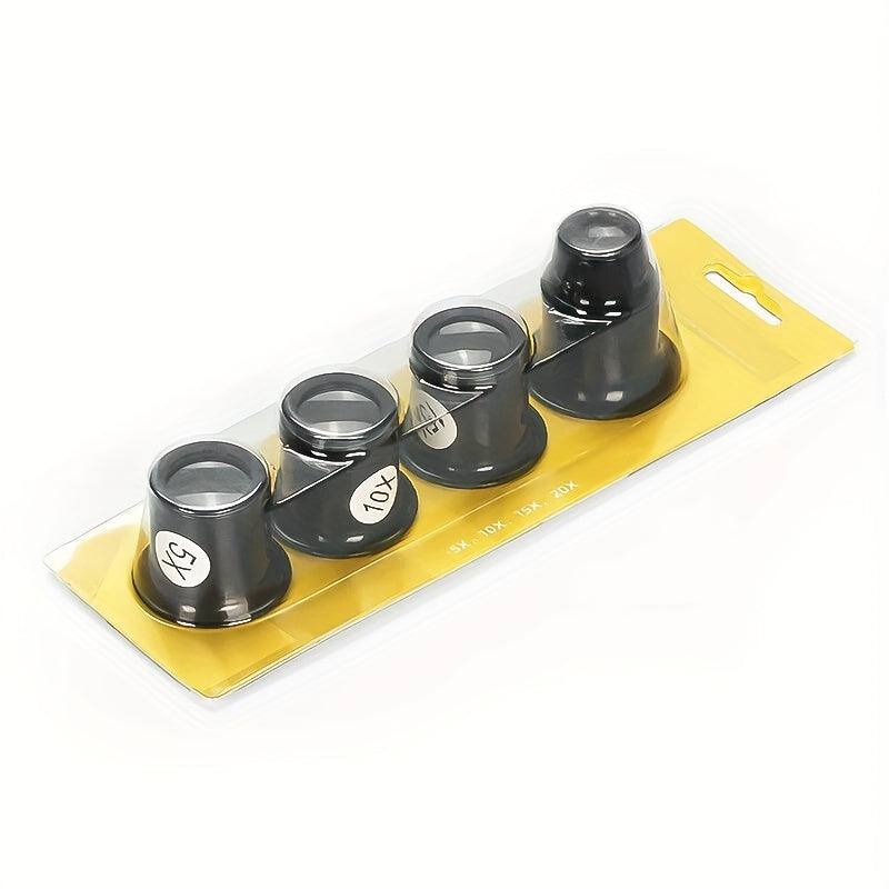 4pcs Watch Repair Tool 5-20X Magnifier Goggles Set