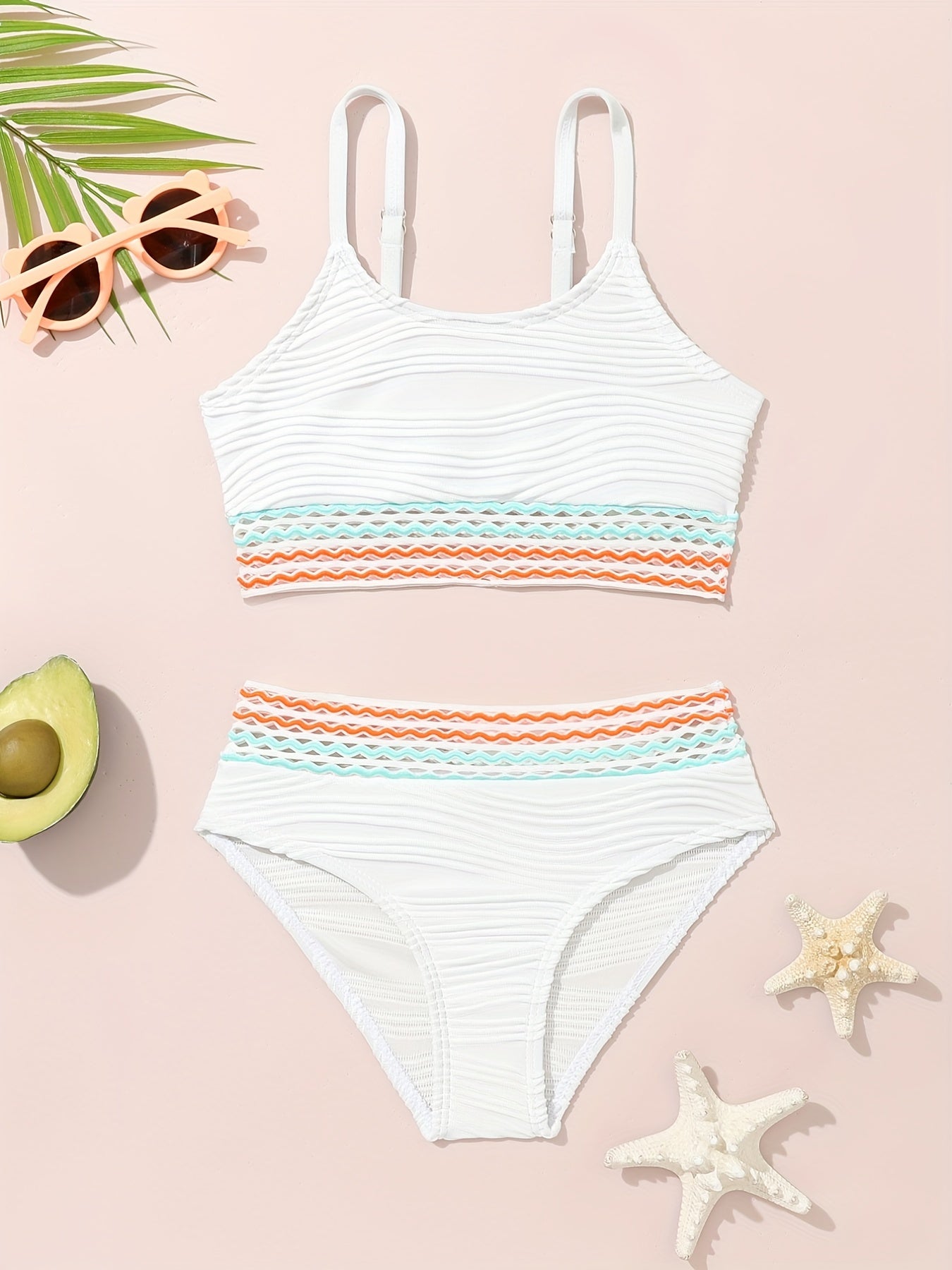 Baby Girls Split Swimsuit Set Sun Protection Bathing Suit