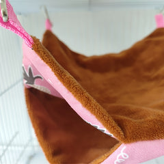 Doublelayered Hamster Hammock Cozy Bed for Small Animals