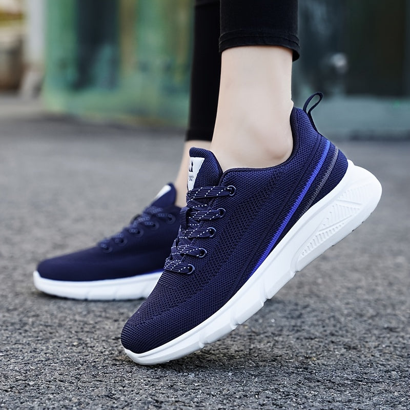 Women's Breathable Mesh Sneakers Low Top Lace Up Sport Running Walking Shoes