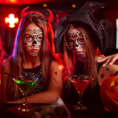 28pcs Halloween Face Stickers Eye Face Scar Tattoo Sticker For Party Decor