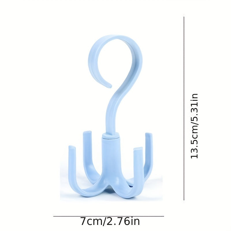 Rotating Hook Four Claw Plastic Wardrobe Bag Hook