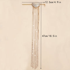 Rhinestone Hairpin Tassel Bun Hair Stick Head Jewelry Hair Accessories