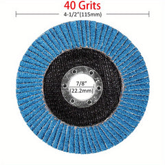 Zirconia Flap Discs 4 1 2 X 7 8 Inch 40 60 80 120 Grit Type 11 Grinding Wheel