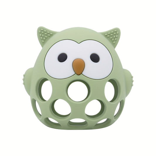 Owl Ball Soft Rubber Toy for Boys and Girls Green