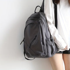 Large Capacity Minimalist Backpack Solid Storage Rucksack