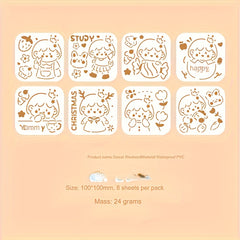 Cartoon Stencil Drawing Template for Holiday Painting DIY Projects