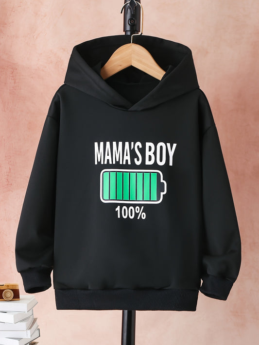 Boy's Graphic Hoodie for Fall Winter Outdoor