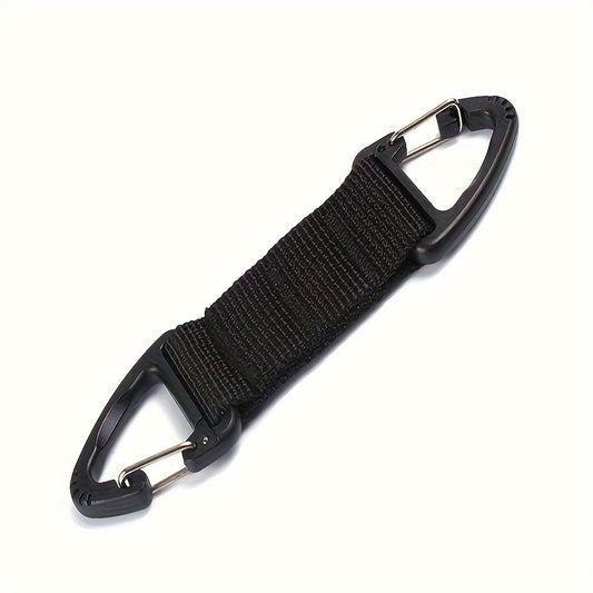 Nylon Strap Double Rings Climbing Buckle Carabiner for Camping Backpack