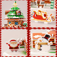 3pcs 3D Model Puzzle Large-scale Real Building Christmas Gift