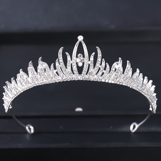 Golden Tiara Wedding Hair Accessories Adjustable Birthday Princess