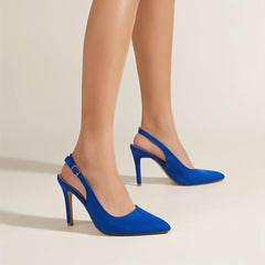 Women's Pointed Toe High Heels Slingback Stiletto Heels Dress Sandals