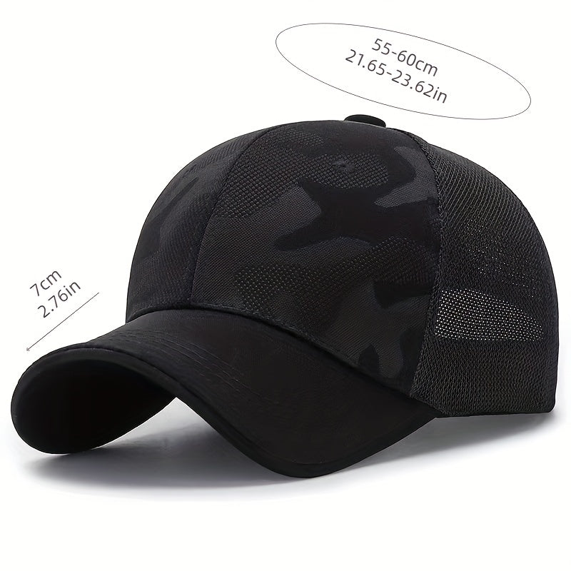 Summer Mesh Baseball Cap Camouflage Dad Trucker Hat