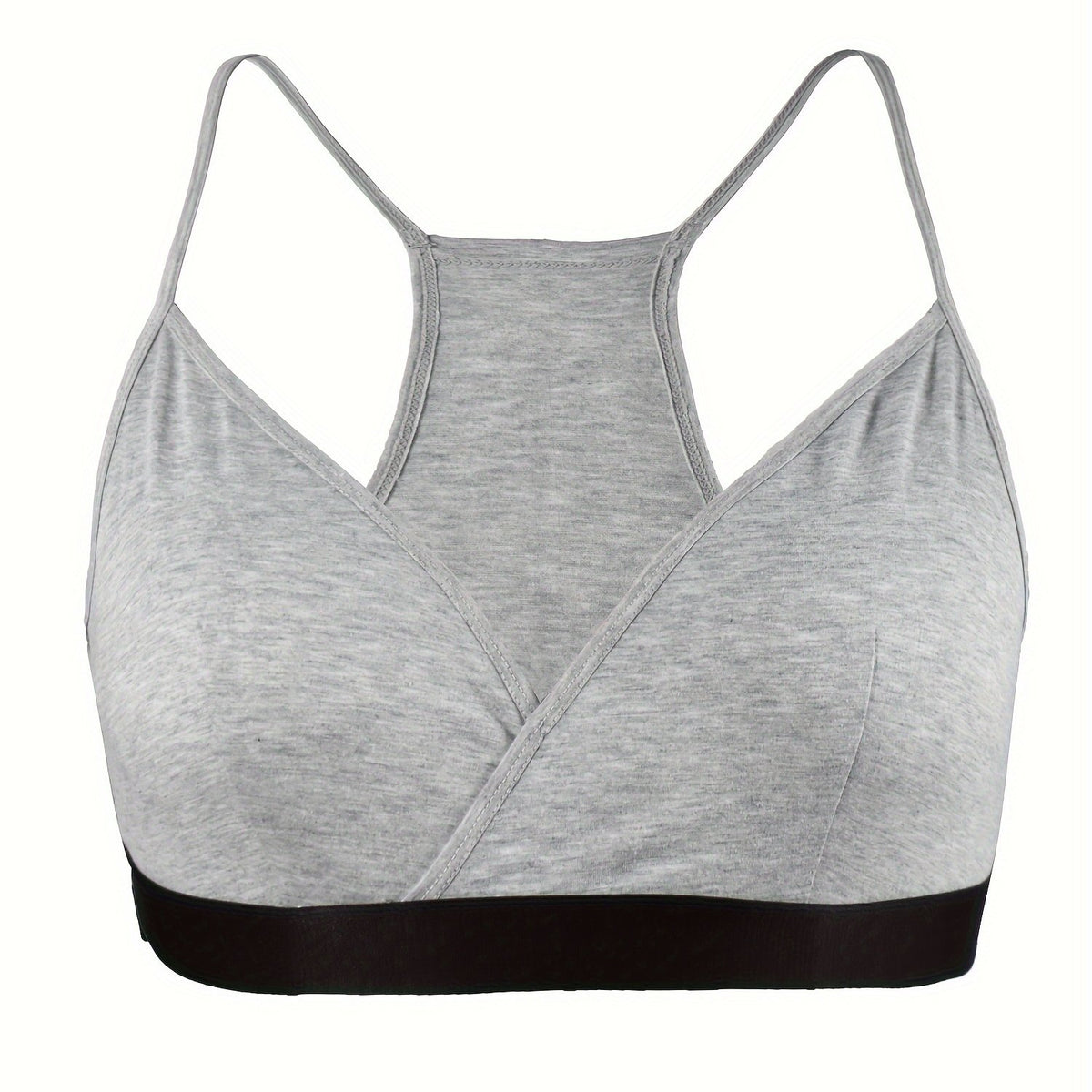  Lace Trim Racer Back Sporty Bra Medium Stretch