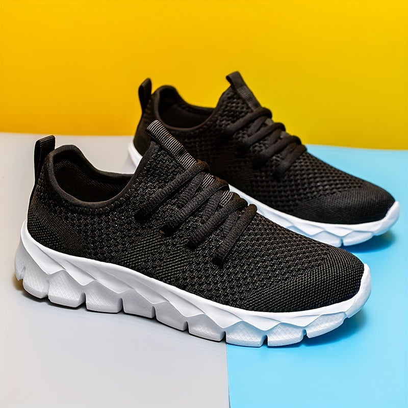 Breathable Woven Girls Running Shoes Lightweight Non Slip Lace Up Outdoor Spring