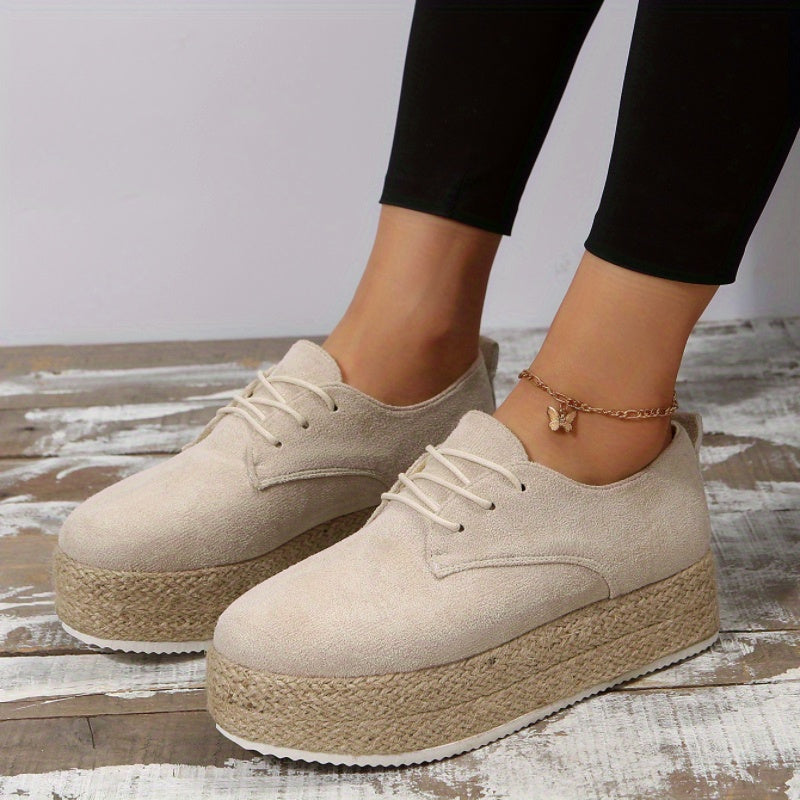Women's Platform Lace Up Espadrille Shoes Lightweight & Comfortable