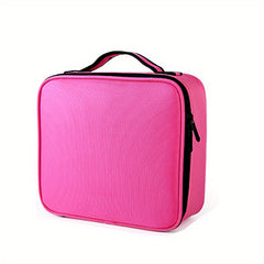 Travel Makeup Train Case with Adjustable Dividers