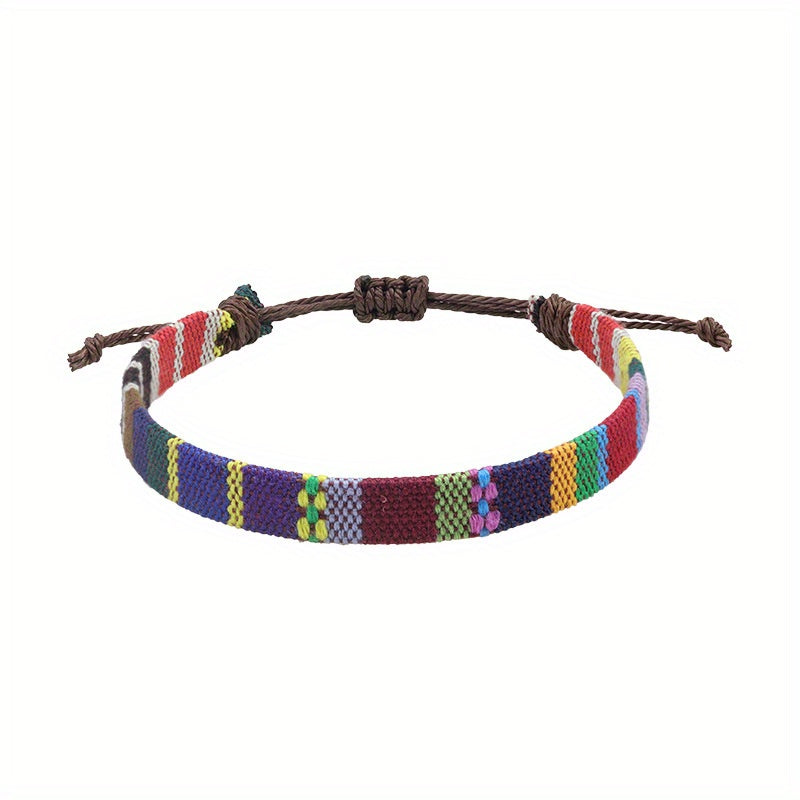 Colorful Wax Thread Braided Anklet Mexican Friendship Rope Bracelet