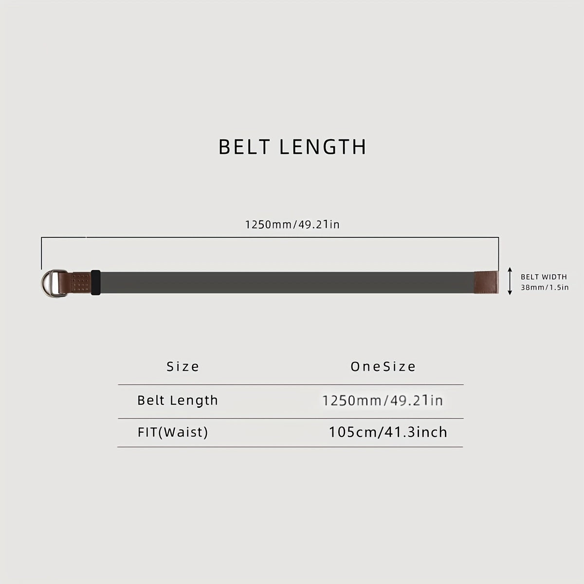 Double Loop Buckle Belt For Men Casual Canvas Belt Braid Pants