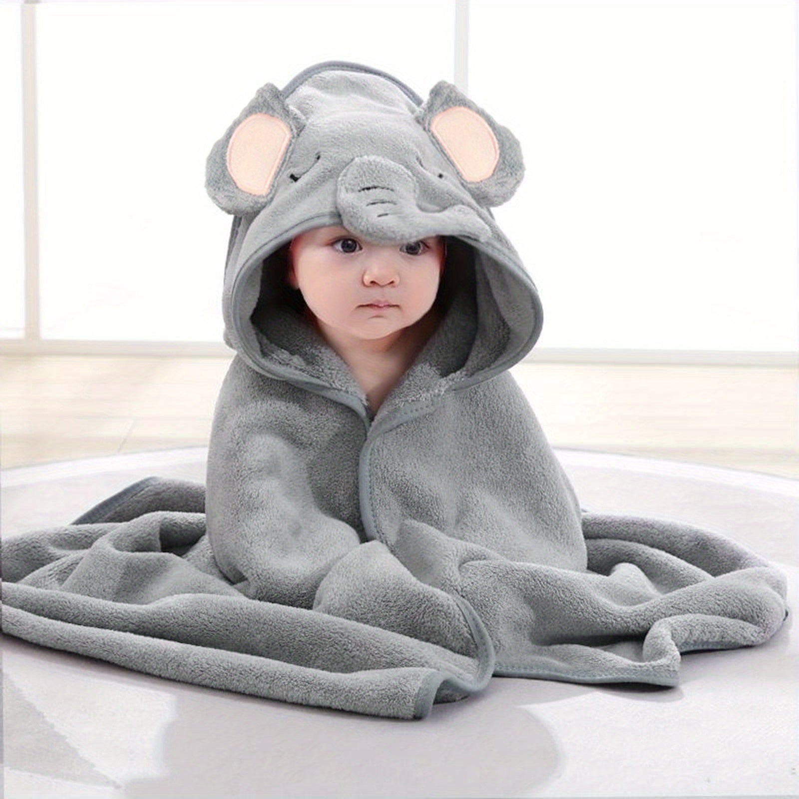 Soft Cartoon Animal Baby Bath Towel Bathrobe Newborn Skin Friendly Blanket