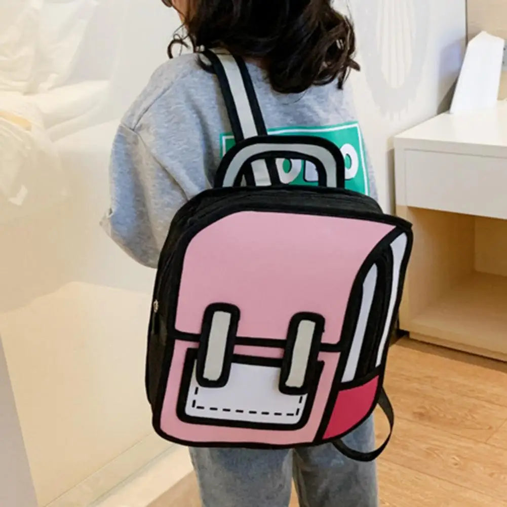 Large Capacity Teen Backpack Waterproof Adjustable Strap Zipper Bag