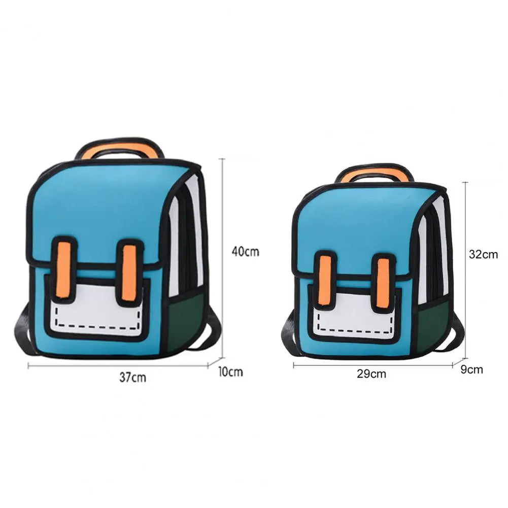 Large Capacity Teen Backpack Waterproof Adjustable Strap Zipper Bag