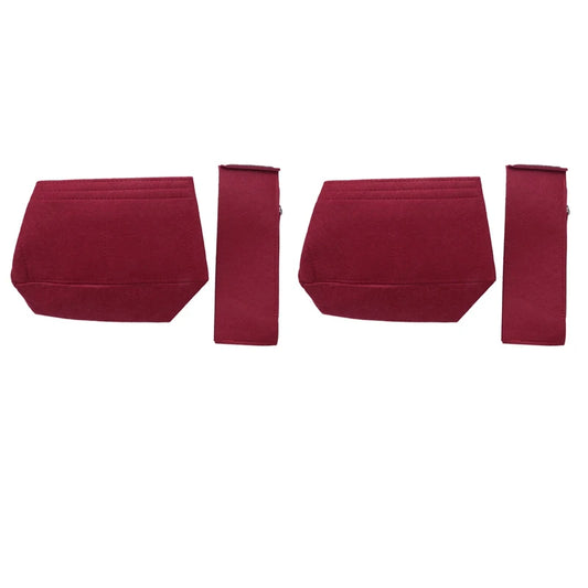 Makeup Bag Cosmetic Cases Felt Bag Organizer Red M