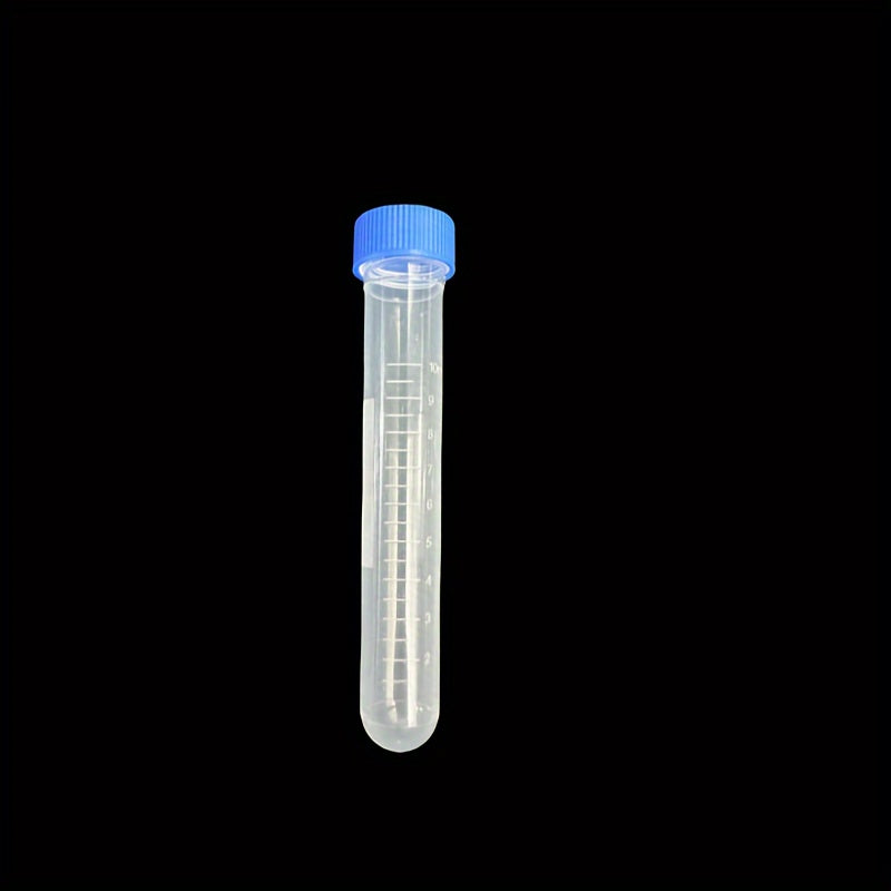 10pcs 10ml 15ml Transparent Graduation Test Tube with Lids