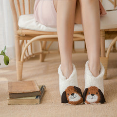 Fuzzy Slipper Socks Soft & Warm Low Cut Ankle Socks Women's Stockings