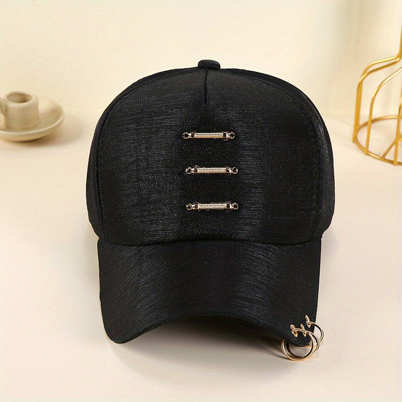 Iron Ring Decor Baseball Cap Hip Hop Dad Hats