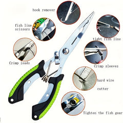 Stainless Steel Fishing Pliers with Non-slip Handle and Line Cutter