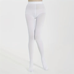 Solid Slim Pantyhose High Waist Elastic Footed Women's Stockings