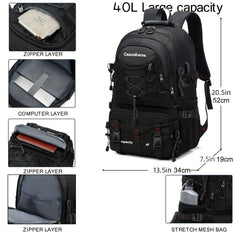 40L Waterproof Lightweight Travel Backpack Large Capacity Outdoor Hiking Camping