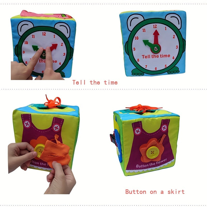 Baby Activity Cube Soft Toy - 6 Puzzle Cube Toys Fine Cloth Gift