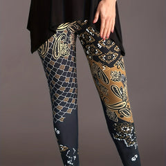  Plaid Print Skinny Leggings