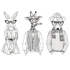 Animal Cat Mouse Rabbit Portrait Clear Stamps Scrapbooking Card Making