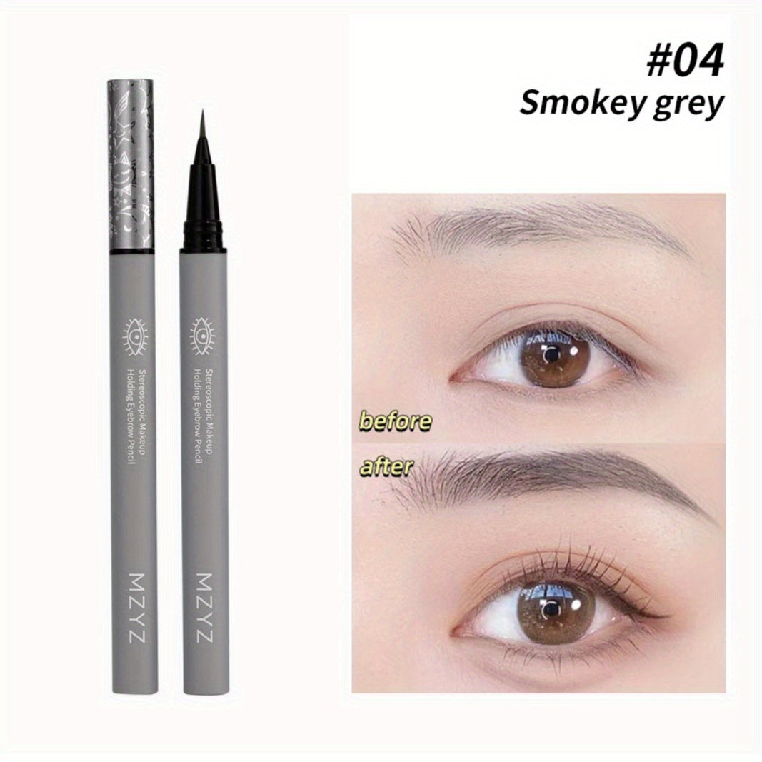 Long Lasting Waterproof Eyebrow Pencil Fine Nib Brown Gray Shades