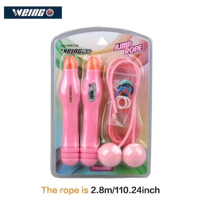 Adjustable Jump Rope with Cordless Ball Mode