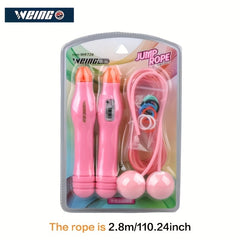 Adjustable Jump Rope with Cordless Ball Mode