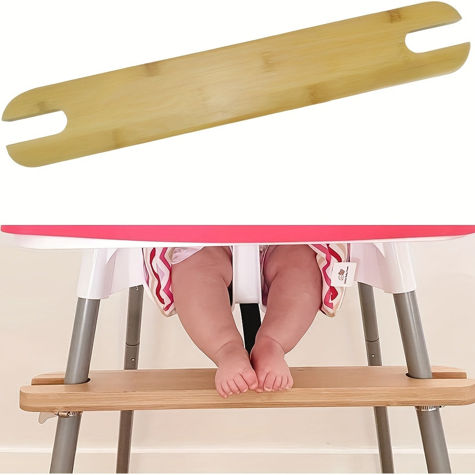 Adjustable Bamboo Baby High Chair with Footrest