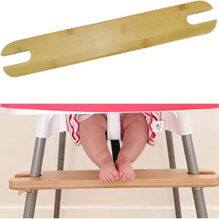 Adjustable Bamboo Baby High Chair with Footrest