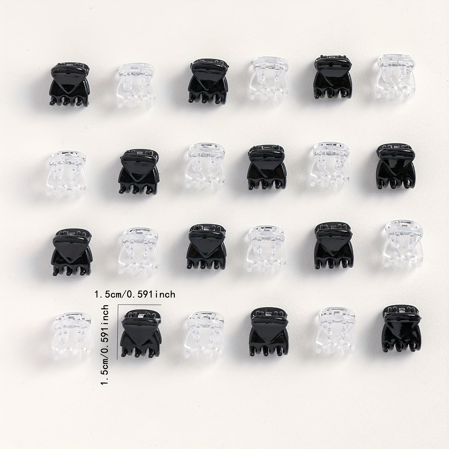 24pcs Mini Shark Claw Hair Accessories For Women