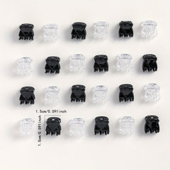 24pcs Mini Shark Claw Hair Accessories For Women