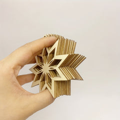 10pcs 4in Christmas Snowflake DIY Wooden Decorations Unfinished Wood Chips