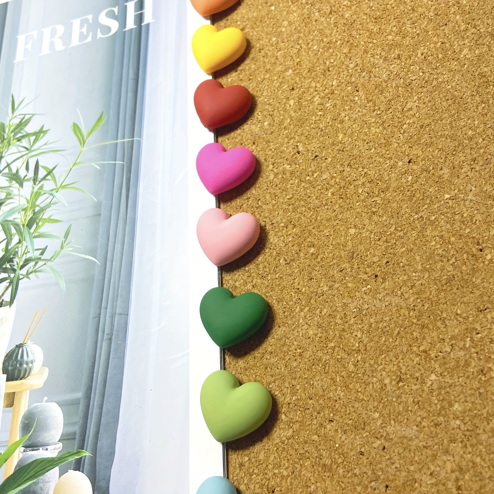 20pcs Multicolor Heart Shaped Push Pins for Bulletin Board Office Tacks