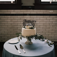 Glitter Happy 60th Birthday Cake Topper - Fabulous Party Decor
