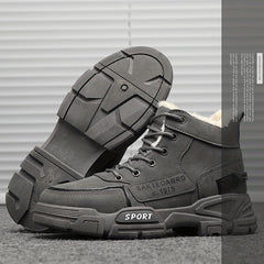 Men's Snow Boots Warm Plush Lining Non-slip Outdoor Hiking Shoes