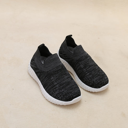 Boys Breathable Woven Shoes Lightweight Slip On Walking Shoes