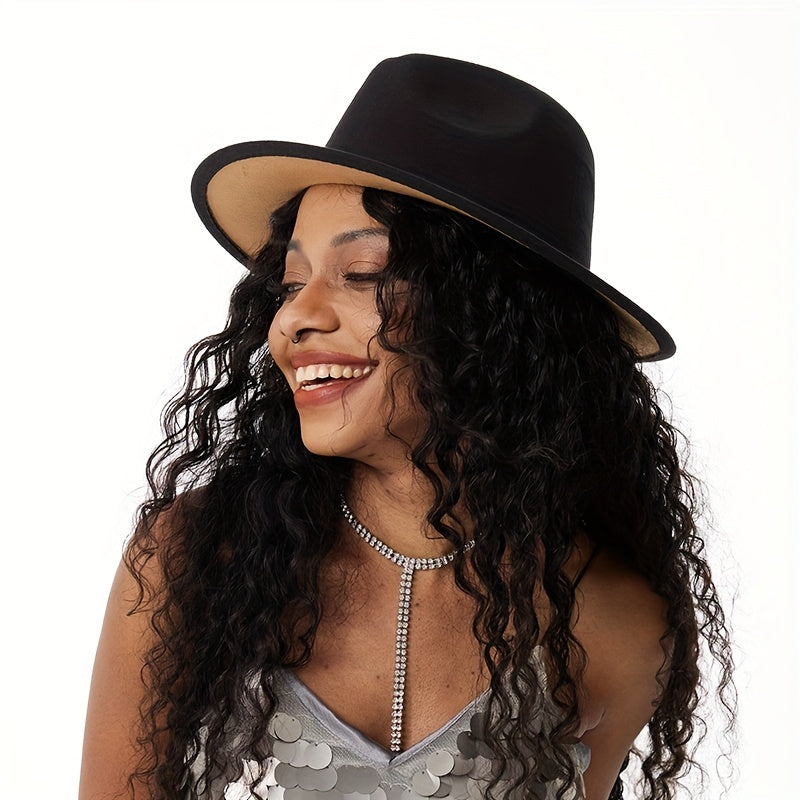 Vintage Fedora Cap Classic Jazz Hat Unisex Warm Felt Hat